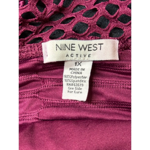 Nine West Active Women's 1X Raspberry Pink Cropped Tank Top Workout‎ - Picture 3 of 4